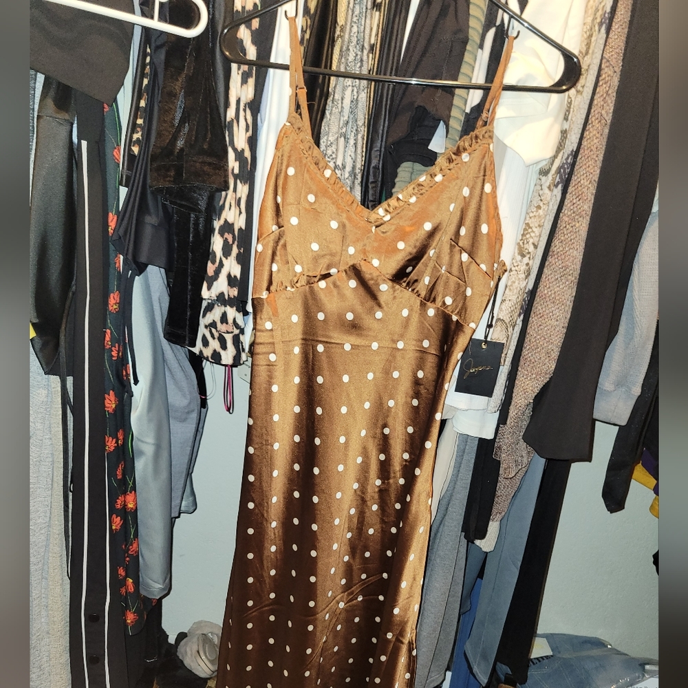 Brown Silky Dress